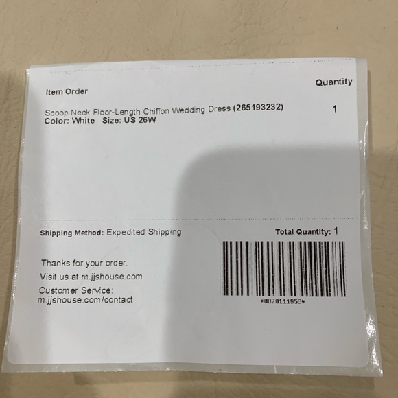 JJ’s House Wedding Dress size 26, new in bag - Picture 8 of 8